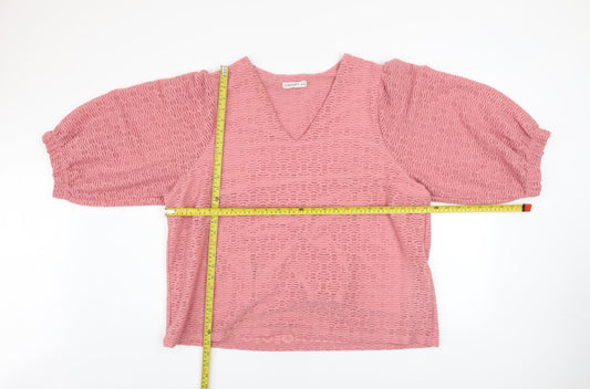 Womens UK Size XL Gallery Pink Pullover Sweatshirt