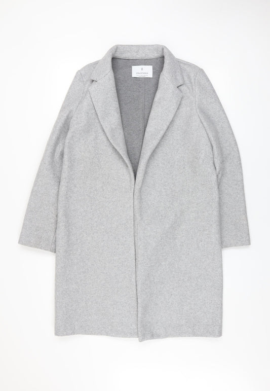 Womens UK Size S Stradivarius Grey Overcoat