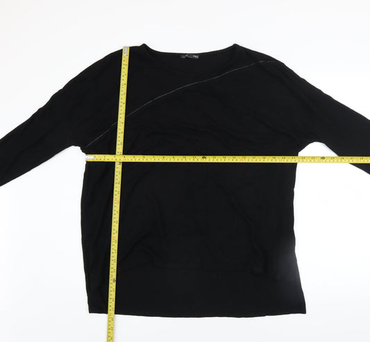 Womens UK Size M Zara Black Pullover Jumper