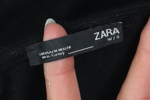 Womens UK Size M Zara Black Pullover Jumper