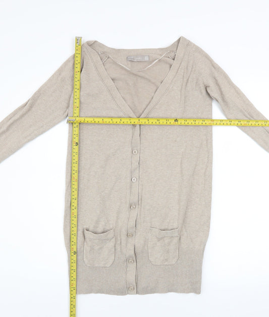 Mens UK Size S Zara Beige Cardigan Jumper