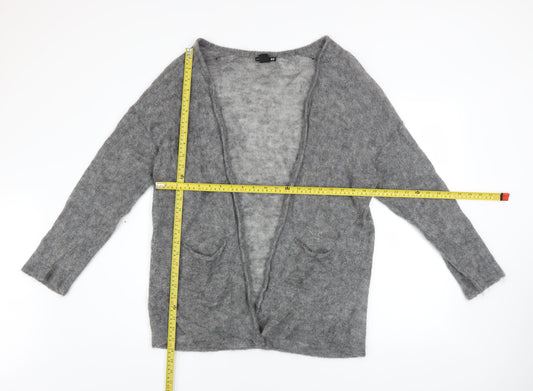 Womens UK Size M H&M Grey Cardigan Jumper