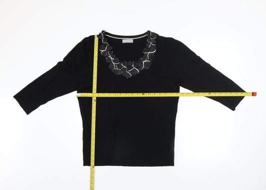 Womens UK Size 16 Marks and Spencer Black Pullover Jumper