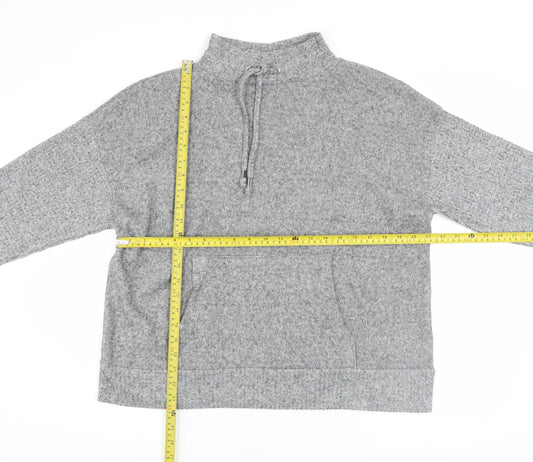 Nutmeg Women's Grey Size 14 Pullover Hoodie with Drawstring Neck