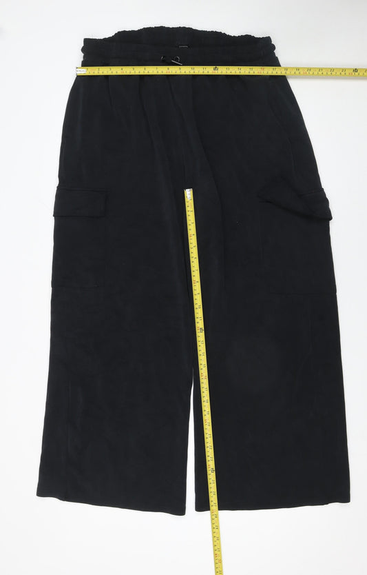 Womens UK Size XL Dunnes Stores Relaxed Fit Cargo Black Trousers
