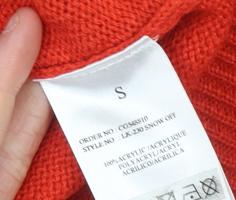 Womens UK Size S Brave Soul Red Pullover Jumper