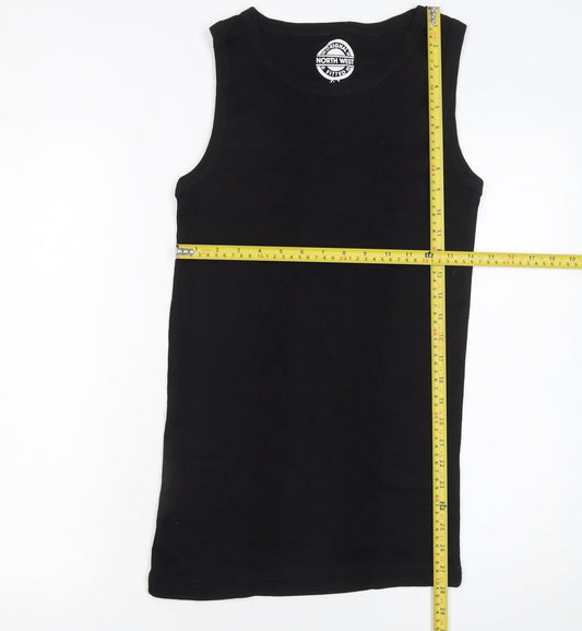 Womens UK Size L North West Black Basic Tank