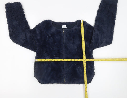 Girls UK Size 10-12 Years Polarn O. Pyret Blue Basic Jacket