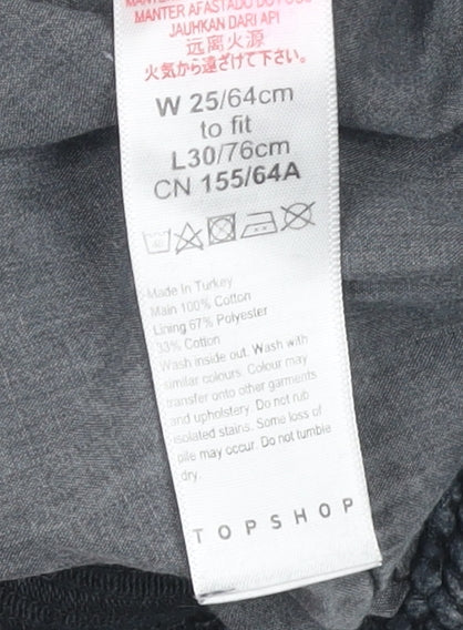 Womens UK Size 8 Topshop Relaxed Fit Chino Grey Trousers