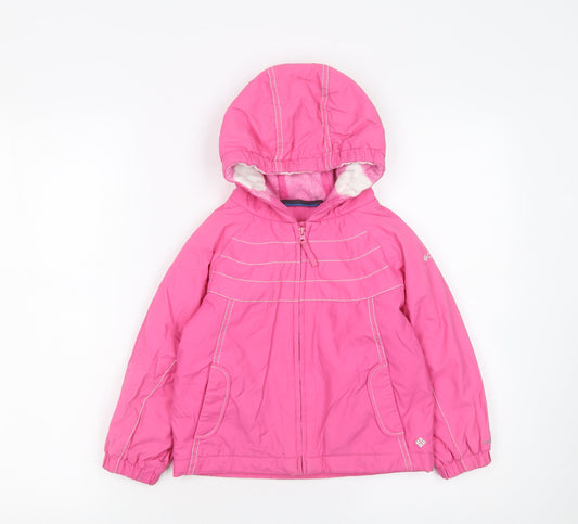 Girls UK Size 4 Years Columbia Pink Puffer Jacket