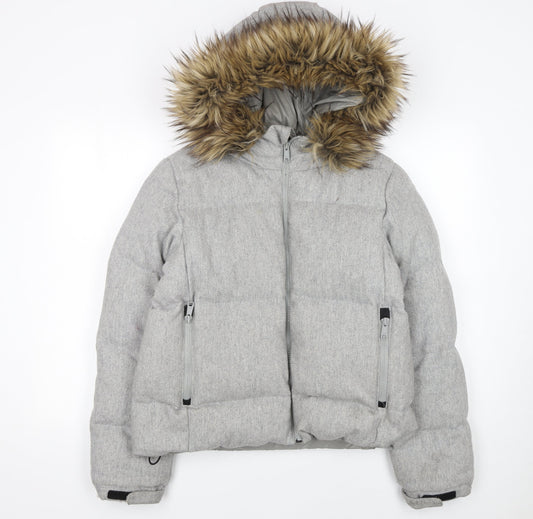 Womens UK Size L Gap Grey Puffer Jacket