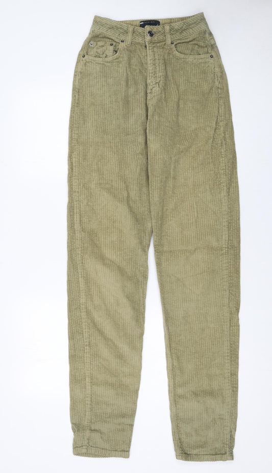 Womens UK Size 8 ASOS Regular Fit Casual Workwear Green Trousers