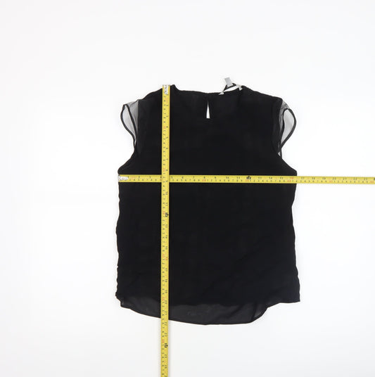Womens UK Size 12 Coast Black Basic Blouse