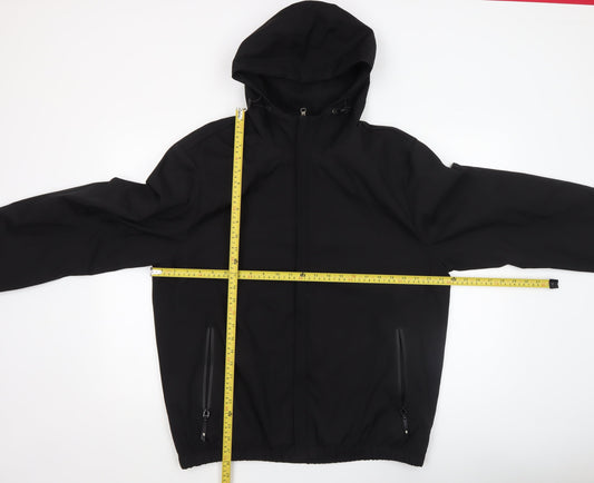 Mens UK Size XL Alpha Camp Black Windbreaker Coat