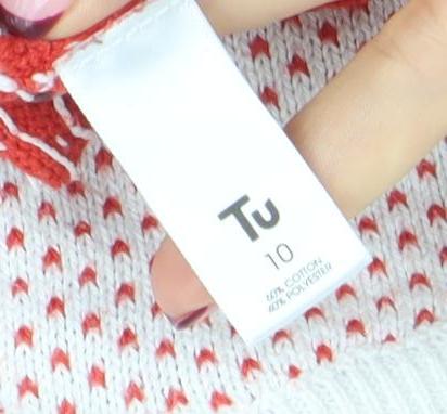 Womens UK Size 10 TU Red Pullover Jumper