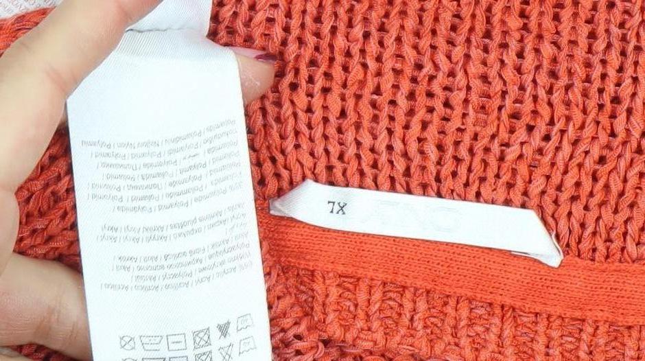 Womens UK Size 7XL KND Orange Pullover Jumper