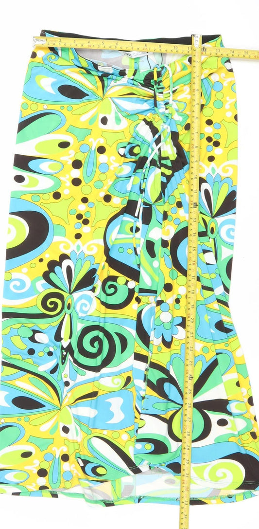Womens UK Size S Zara Wrap Jersey Skirt