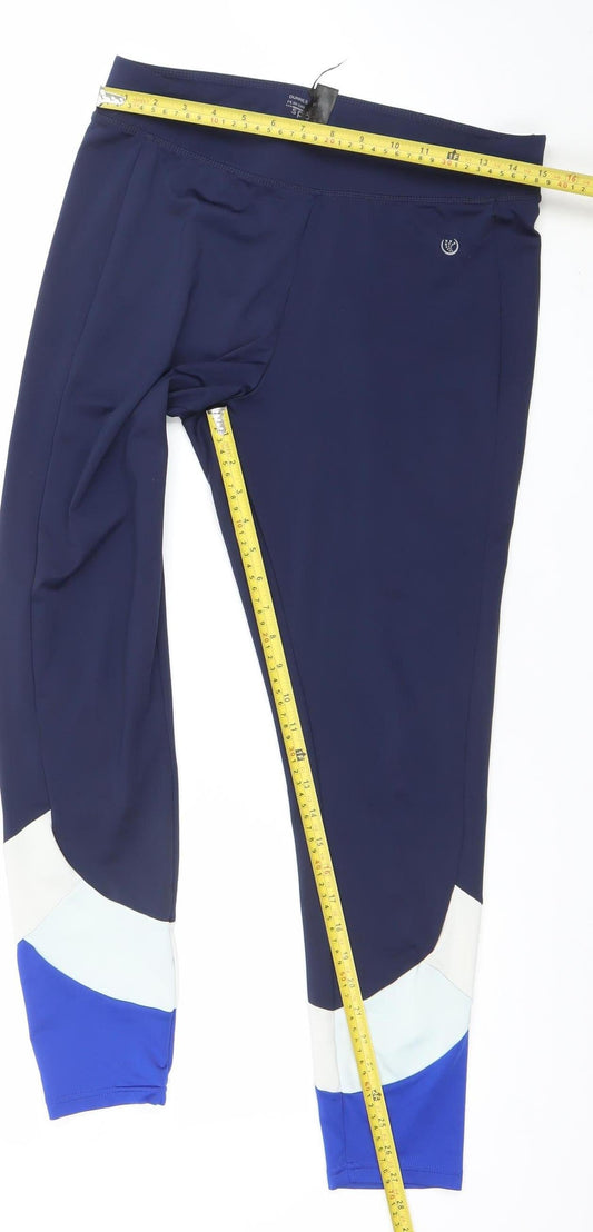 Womens UK Size L Dunnes Stores Slim Fit Leggings Blue Leggings