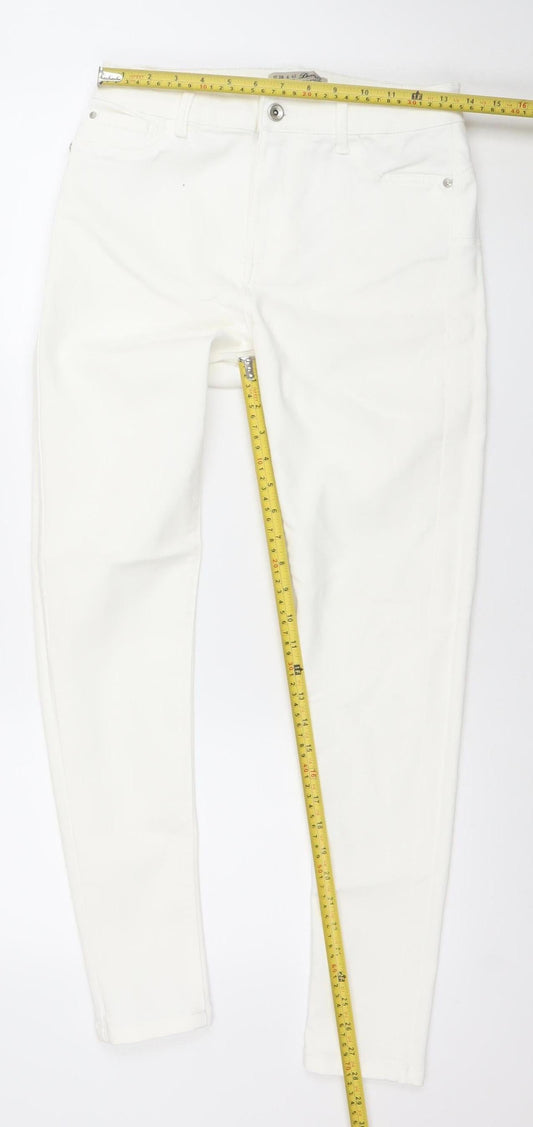 Womens UK Size 10 Denim Co. Slim Fit Skinny White Jeans