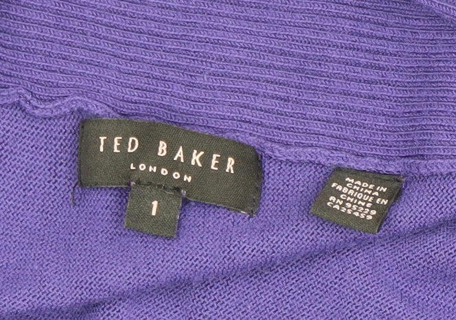 Womens UK Size S Ted Baker Purple Cardigan Jumper