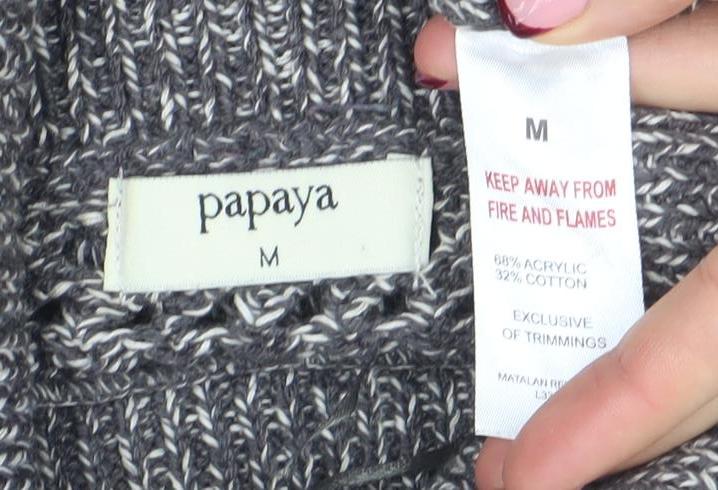 Womens UK Size M Papaya Grey Pullover Jumper