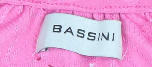 Womens UK Size 16 BASSINI Pink Tunic Blouse