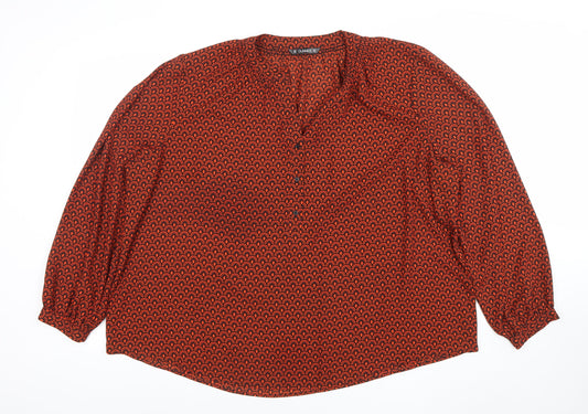 Womens UK Size XL Dunnes Orange Tunic Blouse