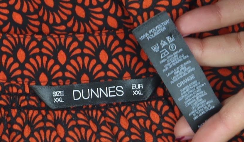 Womens UK Size XL Dunnes Orange Tunic Blouse