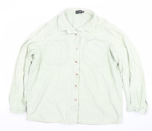 Womens UK Size 10 PRETTYLITTLETHING Green Basic Jacket