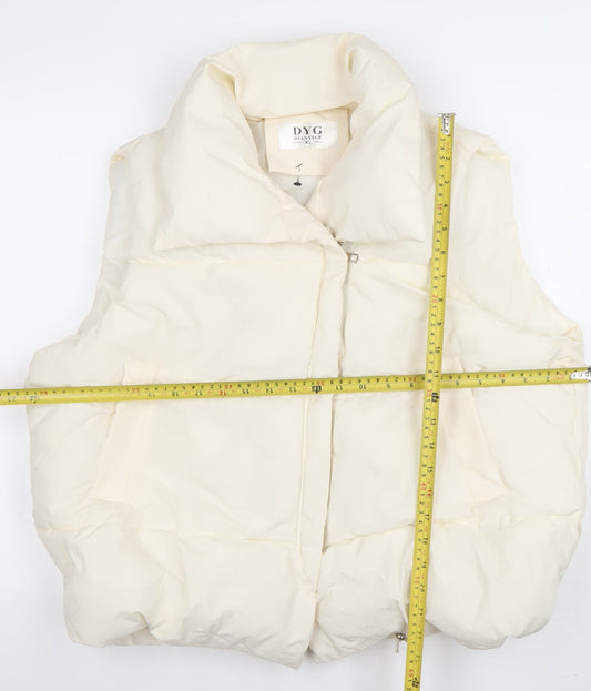 Womens UK Size XL DYG Ivory Puffer Jacket