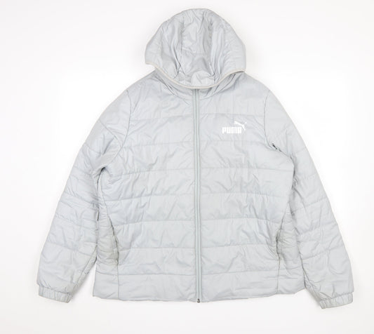 Womens UK Size 14 PUMA Grey Puffer Jacket
