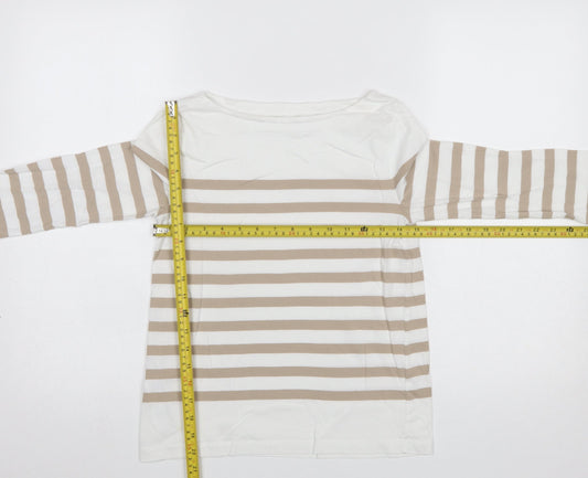 Womens UK Size S MNG Beige Basic T-Shirt