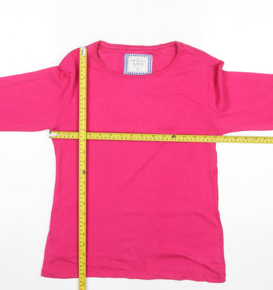 Womens UK Size 2XL Bare Denim Pink Basic T-Shirt