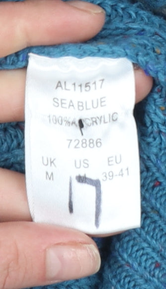 Mens UK Size M Cotton Traders Blue Pullover Jumper