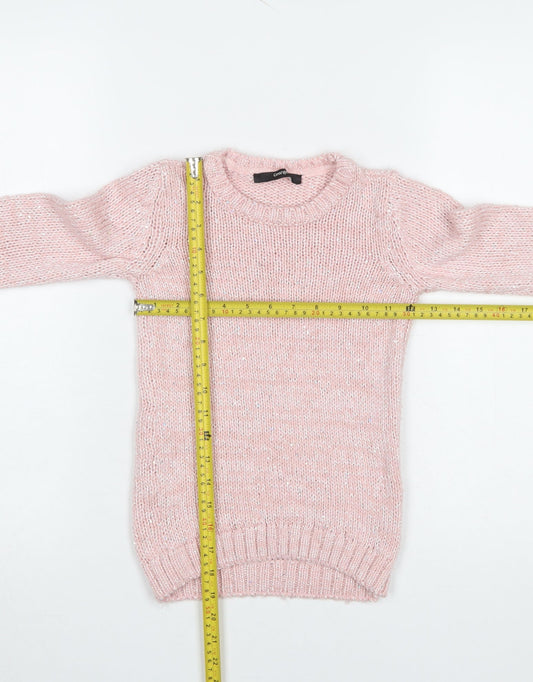 Girls UK Size 7-8 Years George Pink Pullover Jumper