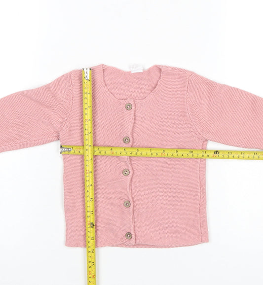 Girls UK Size 2-3 Years H&M Pink Cardigan Jumper