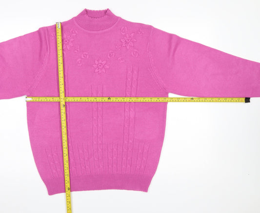 Womens UK Size 12/14 Amalina Pink Pullover Jumper