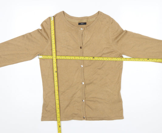 Womens UK Size M M&Co Beige Cardigan Jumper
