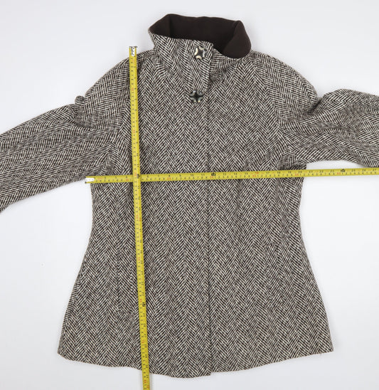 Womens UK Size 14 Simple Wish Brown Overcoat