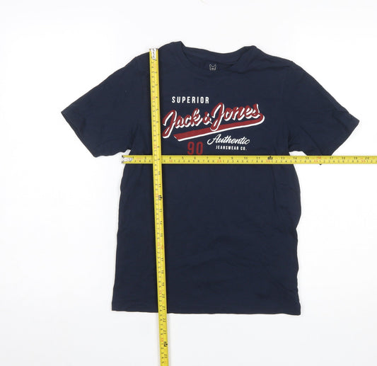 Boys UK Size 12 Years JACK & JONES Blue Basic T-Shirt
