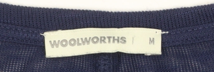 Womens UK Size M Woolworths Blue Tunic Jumper