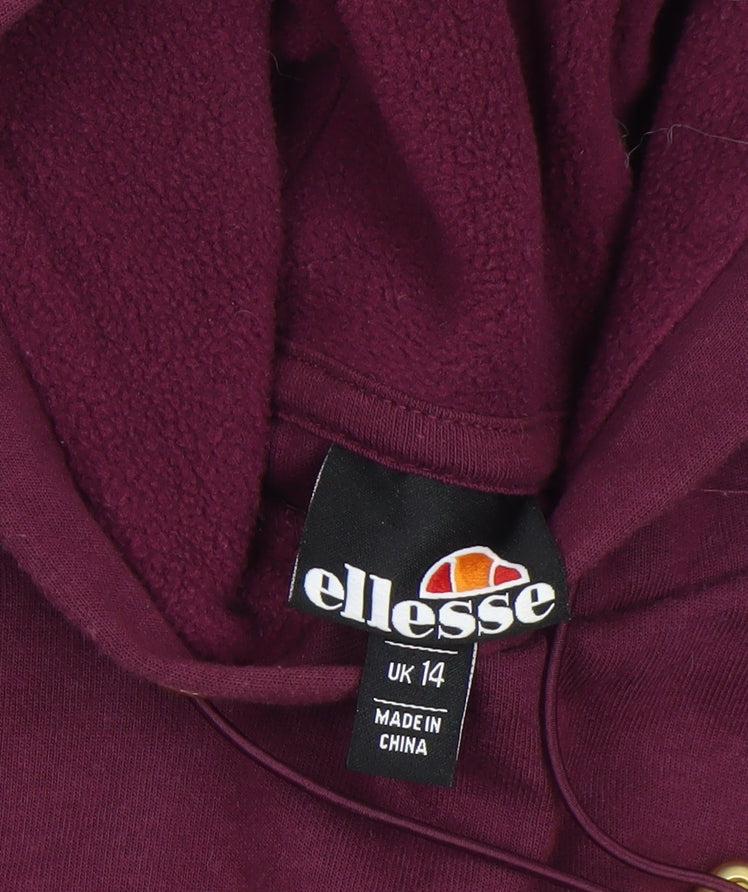 Womens UK Size 14 ellesse Purple Pullover Hoodie