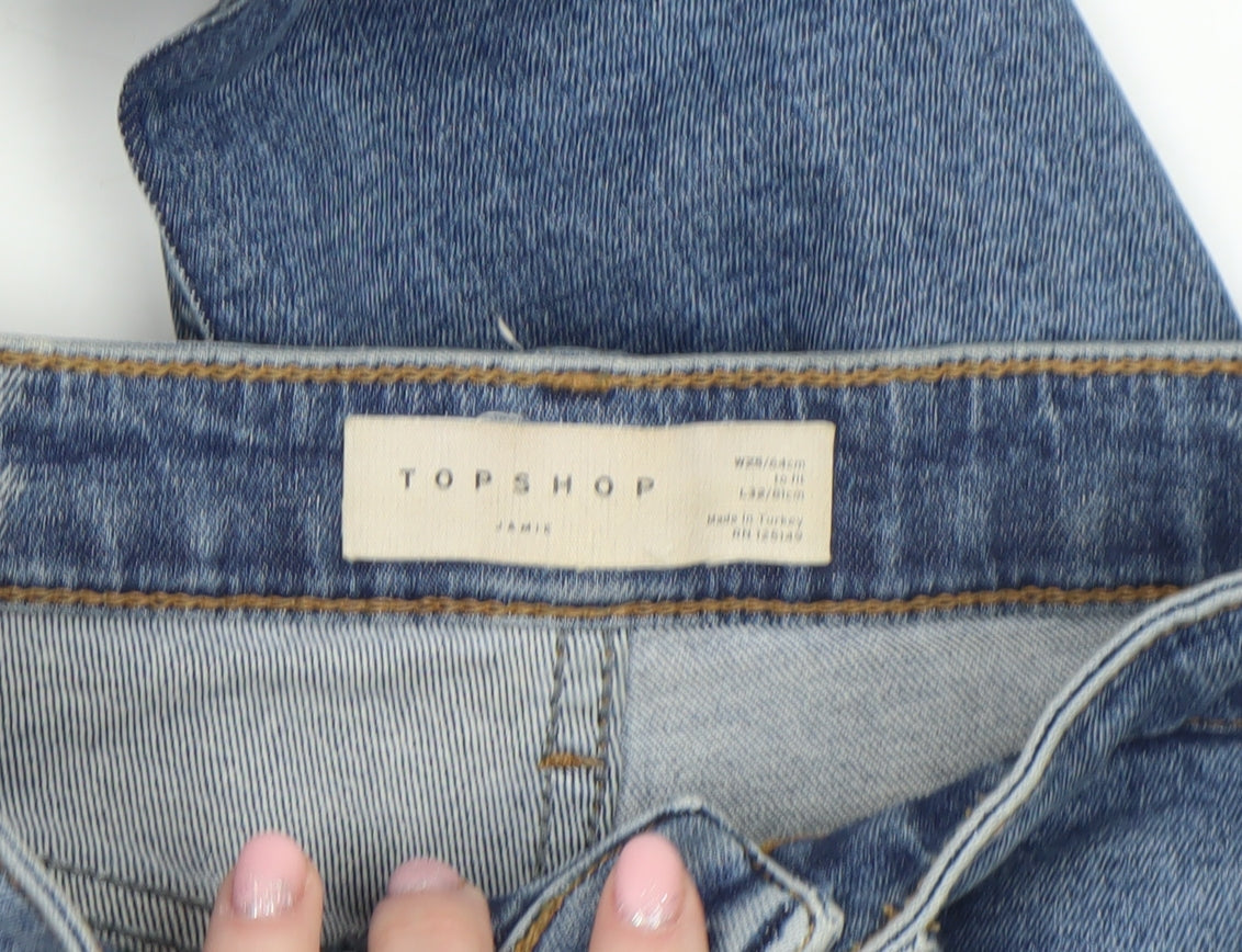 Womens UK Size 28 Topshop Slim Fit Skinny Blue Jeans