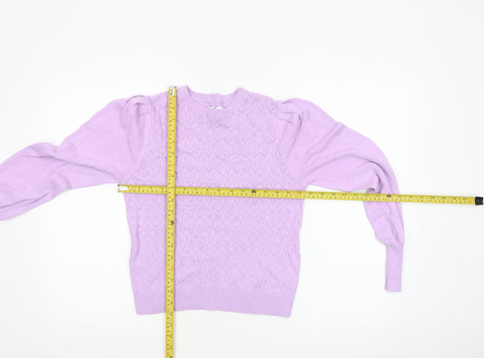 Womens UK Size M Warehouse Purple Pullover Jumper