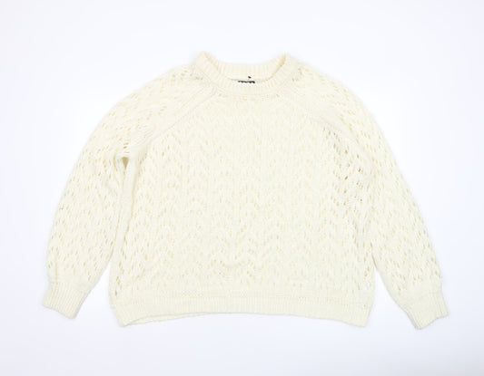 Womens UK Size M ASOS Ivory Pullover Jumper