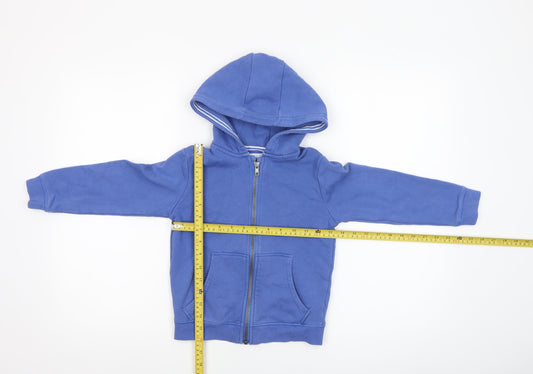 Boys UK Size 5-6 Years Marks and Spencer Blue Full Zip Hoodie