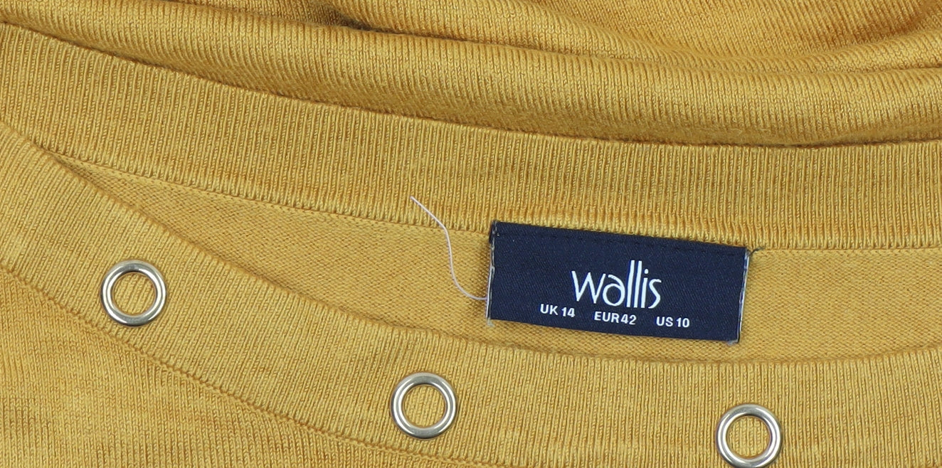 Womens UK Size 14 Wallis Yellow Pullover Jumper