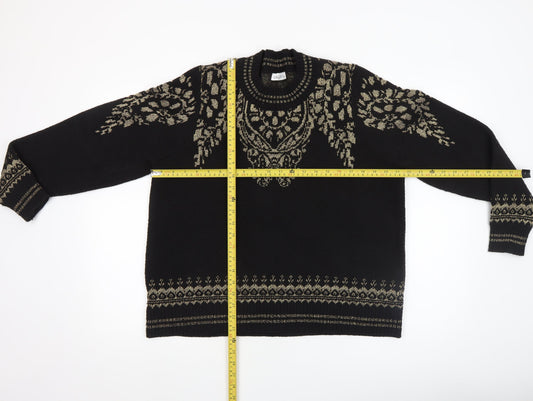 Womens UK Size L Gallery Black Pullover Jumper