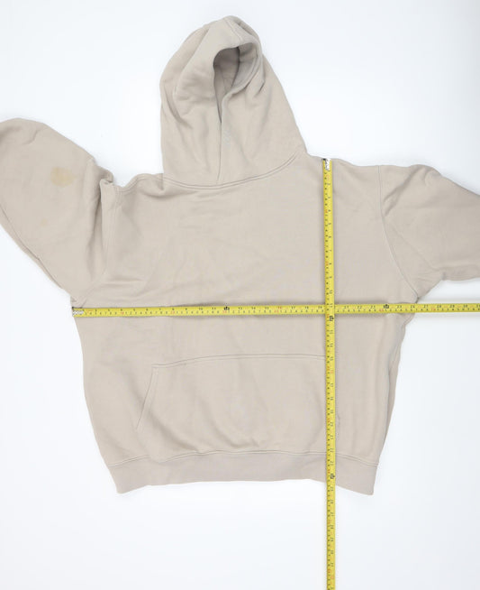 Mens UK Size L Gym+Coffee Beige Pullover Hoodie