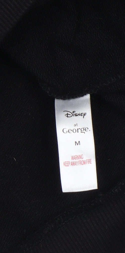 Womens UK Size M Disney at George Black Pullover Hoodie